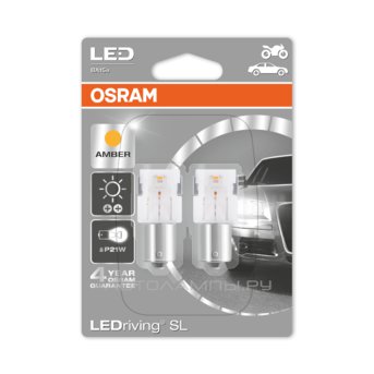 P21W 12V-LED (BA15s) 2.0W Amber LEDriving standart (������� 2��.) 2 ��������� 7458YE-02B