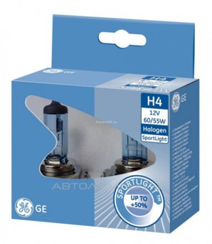 H4 12V- 60/55W (P43t) (белый свет-голуб.оттен.) SportLight Extreme (п.уп.2шт.) 93093768 (50440SUP) 50440SUP (уп.2)