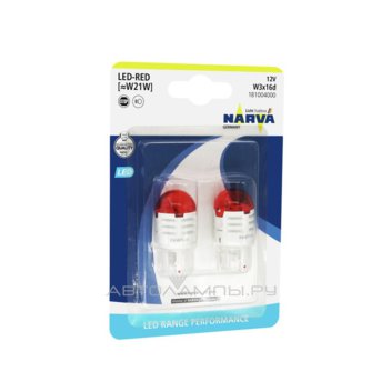 W21W 12V-LED (W3x16d) Red 2,8W Range Performance LED (бл.2шт.) 18100