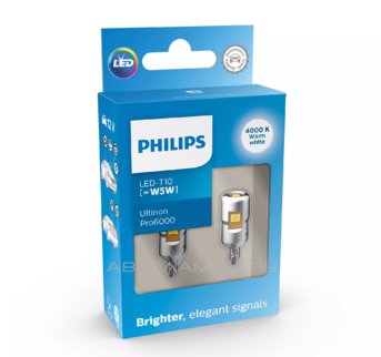 W5W 12V-LED (W2,1x9,5d) 4000K 0,9W Ultinon Pro6000 (��.2��.) T10 11961WU60X2
