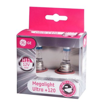 H11 12V-55W (PGJ19-2) (+120% света) Megalight Ultra +120 (к.уп.2шт.) 98438 (53110SNU) 53110SNU